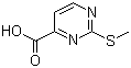 结构式 CAS# 1126-44-9, 2-甲硫基-4-嘧啶甲酸