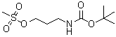 结构式 CAS# 112663-43-1, 3-[(叔丁氧羰基)氨基]丙基甲烷磺酸酯