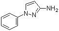 structure of CAS# 1128-56-9, 1-Phenyl-3-aminopyrazole;1-Phenyl-1H-pyrazol-3-ylamine