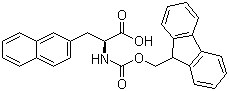 structure of CAS# 112883-43-9, (S)-N-Fmoc-3-(2-naphthyl)alanine;Fmoc-3-(2-Naphthyl)-L-alanine; N-(9-Fluorenylmethoxycarbonyl)-2-naphthyl-L-alanine