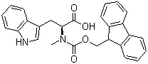 结构式 CAS# 112913-63-0, N-[芴甲氧羰基]-N-甲基-L-色氨酸