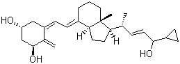 结构式 CAS# 112965-21-6, 卡泊三醇; (1a,3b,5z,7e,22e,24s)-24-环丙基-9,10-开环胆甾-5,7,10(19),22-四烯-1,3,24-三醇