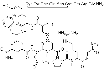 结构式 CAS# 113-79-1, 精氨酸加压素