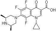 structure of CAS# 113617-63-3, Orbifloxacin;1-Cyclopropyl-5,6,8-trifluoro-1,4-dihydro-7-(cis-3,5-dimethyl-1-piperazinyl)-4-oxo-quinoline-3-carboxylic acid
