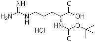 structure of CAS# 113712-06-4, N-[(1,1-Dimethylethoxy)carbonyl]-D-arginine hydrochloride;N2-(1,1-dimethylethoxycarbonyl)-D-Arginine monohydrochloride