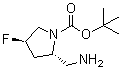 结构式 CAS# 1138324-46-5, (2S,4R)-2-(氨基甲基)-4-氟-1-吡咯烷羧酸叔丁酯