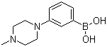 结构式 CAS# 1139717-76-2, 3-(4-甲基哌嗪-1-基)苯硼酸