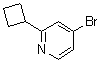 结构式 CAS# 1142194-11-3, 4-溴-2-环丁基吡啶