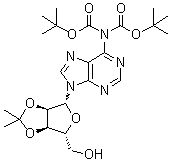 结构式 CAS# 1152172-19-4, N,N-二[叔丁氧羰基]-2',3'-O-(异丙亚基)腺苷