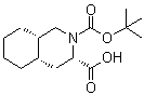 structure of CAS# 115238-59-0, (3S,4aS,8aS)-2-(tert-Butoxycarbonyl)decahydroisoquinoline-3-carboxylic acid;(3S,4aS,8aS)-Octahydro-2,3(1H)-isoquinolinedicarboxylic acid 2-(1,1-dimethylethyl) ester