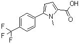 结构式 CAS# 1153905-13-5, 1-甲基-5-[4-(三氟甲基)苯基]-1H-吡咯-2-羧酸