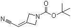 结构式 CAS# 1153949-11-1, 3-(氰基亚甲基)氮杂环丁烷-1-甲酸叔丁酯