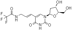 结构式 CAS# 115794-55-3, 2'-脱氧-5-[(1E)-3-[(三氟乙酰基)氨基]-1-丙烯基]尿苷