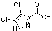 结构式 CAS# 115964-19-7, 4,5-二氯-1H-吡唑-3-羧酸