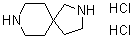 structure of CAS# 1159826-64-8, 2,8-Diazaspiro[4.5]decane hydrochloride (1:2)