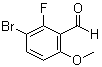 structure of CAS# 1160653-94-0, 3-Bromo-2-fluoro-6-methoxybenzaldehyde