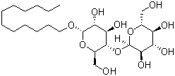 结构式 CAS# 116183-64-3, 正十二烷基-alpha-D-麦芽糖苷