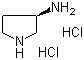 结构式 CAS# 116183-81-4, (R)-3-氨基吡咯烷二盐酸盐