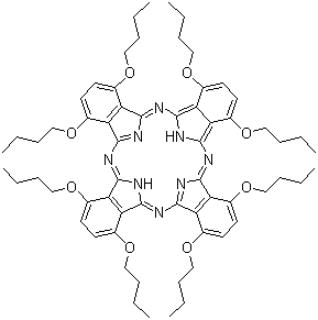 1,4,8,11,15,18,22,25-八丁氧基-29H,31H-酞菁分子结构 (CAS 116453-73-7)