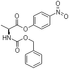 结构式 CAS# 1168-87-2, N-(苄氧羰基)-L-丙氨酸对硝基苯酯
