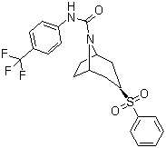 structure of CAS# 1170321-78-4, (3-endo)-3-(Phenylsulfonyl)-N-[4-(trifluoromethyl)phenyl]-8-azabicyclo[3.2.1]octane-8-carboxamide