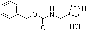 structure of CAS# 1171130-36-1, 3-[[[(Benzyloxy)carbonyl]amino]methyl]azetidine hydrochloride