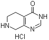 structure of CAS# 1171334-07-8, 5,6,7,8-Tetrahydropyrido[3,4-d]pyrimidin-4(3H)-one hydrochloride