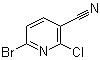 结构式 CAS# 1171919-79-1, 6-溴-2-氯-3-吡啶甲腈