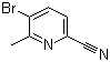 结构式 CAS# 1173897-86-3, 5-溴-6-甲基吡啶-2-甲腈