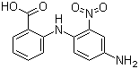 structure of CAS# 117907-43-4, 4-Amino-2-nitrodiphenylamine-2'-carboxylic acid