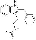 结构式 CAS# 117946-91-5, 2-苄基-N-乙酰基色胺