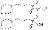 structure of CAS# 117961-20-3, 3-(N-Morpholino)propanesulfonic acid hemisodium salt;MOPS hemisodium salt