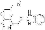 structure of CAS# 117977-21-6, 2-{[4-(3-Methoxypropoxy)-3-methylpyridine-2-yl]methylthio}-1H-benzimidazole