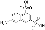 structure of CAS# 118-33-2, 2-Naphthylamine-5,7-disulfonic acid;6-Amino-1,3-naphthalenedisulfonic acid