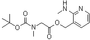 structure of CAS# 1180002-01-0, N-[(1,1-Dimethylethoxy)carbonyl]-N-methylglycine [2-(methylamino)-3-pyridinyl]methyl ester;[2-(methylamino)pyridin-3-yl]methyl 2-[methyl-[(2-methylpropan-2-yl)oxycarbonyl]amino]acetate