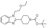 结构式 CAS# 1181267-36-6, 4-[1-(2-乙氧基乙基)-1H-苯并咪唑-2-基]-1-哌啶羧酸叔丁酯