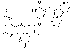 结构式 CAS# 118358-80-8, N-[芴甲氧羰基]-O-(2,3,4,6-四-O-乙酰基-alpha-D-甘露糖基)-L-丝氨酸