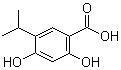 structure of CAS# 1184181-48-3, 5-Isopropyl-2,4-dihydroxybenzoic acid;2,4-Dihydroxy-5-(1-methylethyl)benzoic acid; 2,4-Dihydroxy-5-isopropylbenzoic acid
