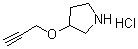 结构式 CAS# 1185301-73-8, 3-(2-丙炔-1-基氧基)吡咯烷盐酸盐