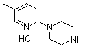 结构式 CAS# 1185307-85-0, 1-(5-甲基-2-吡啶基)哌嗪盐酸盐
