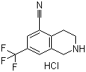 结构式 CAS# 1187830-66-5, 1,2,3,4-四氢-7-(三氟甲基)-5-异喹啉甲腈盐酸盐