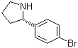 结构式 CAS# 1189152-82-6, (S)-2-(4-溴苯基)吡咯烷