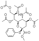 N-Acetyl-2-S-phenyl-2-thio-alpha-neuraminic acid methyl ester 4,7,8,9-tetraacetate molecular structure (CAS 118977-26-7)