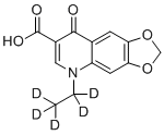 structure of CAS# 1189890-98-9, Oxolinic Acid-d5;8-Oxo-5-(1,1,2,2,2-pentadeuterioethyl)-[1,3]dioxolo[4,5-g]quinoline-7-carboxylic acid