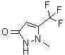 structure of CAS# 119022-51-4, 1,2-Dihydro-1-methyl-5-(trifluoromethyl)-3H-pyrazol-3-one;1-Methyl-5-trifluoromethylpyrazol-3-ol; 3-Hydroxy-1-methyl-5-(trifluoromethyl)-1H-pyrazole; 3-Hydroxy-1-methyl-5-trifluoromethylpyrazole; 5-(Trifluoromethyl)-3-hydroxy-1-methylpyrazole