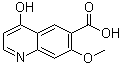 结构式 CAS# 1190837-18-3, 4-羟基-7-甲氧基-6-喹啉羧酸