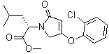 structure of CAS# 1191997-63-3, (alphaS)-4-(2-Chlorophenoxy)-2,5-dihydro-alpha-(2-methylpropyl)-2-oxo-1H-pyrrole-1-acetic acid methyl ester