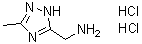 structure of CAS# 1192477-93-2, 3-Methyl-1H-1,2,4-triazole-5-methanamine hydrochloride (1:2);(5-Methyl-4H-1,2,4-triazol-3-yl)methanamine dihydrochloride