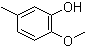 structure of CAS# 1195-09-1, 2-Hydroxy-4-methylanisole;2-Methoxy-5-methylphenol; 3-Hydroxy-4-methoxy-1-methylbenzene; 3-Hydroxy-4-methoxytoluene; 5-Methyl-2-methoxyphenol; 5-Methylguaiacol; 6-Methoxy-m-cresol; o-Hydroxy-p-methylanisole