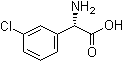 结构式 CAS# 119565-00-3, (S)-alpha-氨基-3-氯苯乙酸